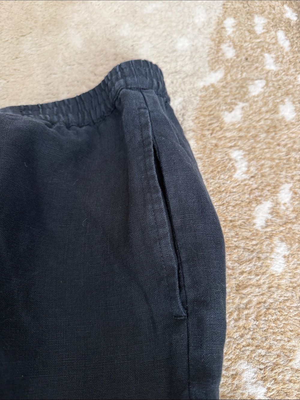 J. Jill 100% Linen Black Straight-Leg Chinos Pants Everyday Casual Women’s Sz M - Picture 7 of 7